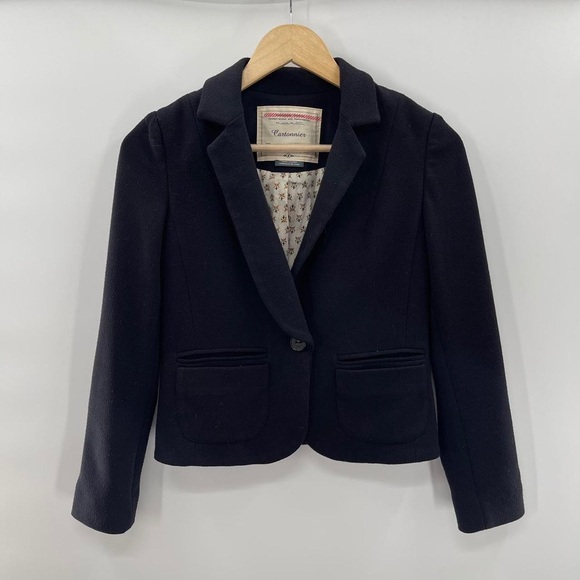 Anthropologie Cartonnier black blazer size 6 - Picture 2 of 7